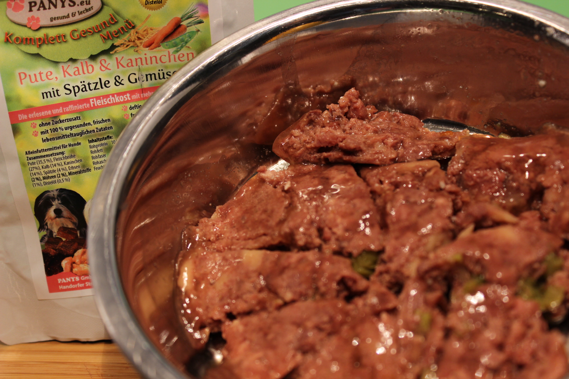 Menue...Pute, Kalb, Kaninchen, Spätzle - 12 Stk. á 100g